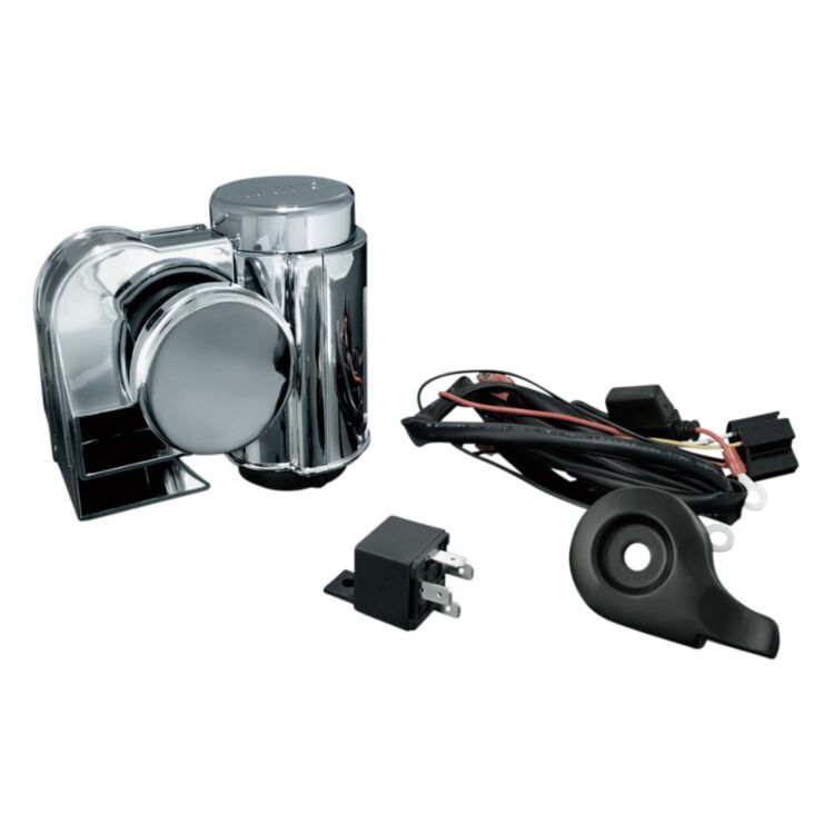 Kuryakyns Deluxe Wolo Bad Boy Horn Kit For Harley 1992-2025
