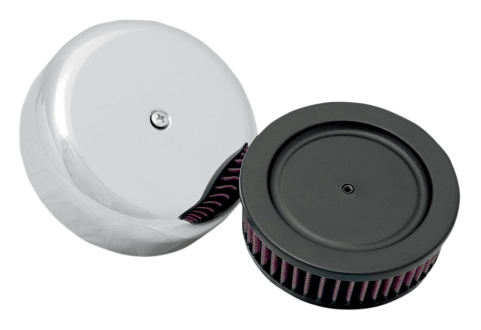 K&N HighFlow Chrome Air Cleaner Assembly For Mikuni 4045mm