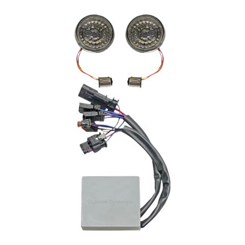 Custom Dynamics Smart LED 1157 Bullet Turn Signals with Controller For Harley Softail 2018-2026