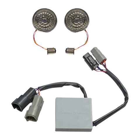 Custom Dynamics Smart LED 1157 Bullet Turn Signals with Controller For Harley Softail 2011-2017