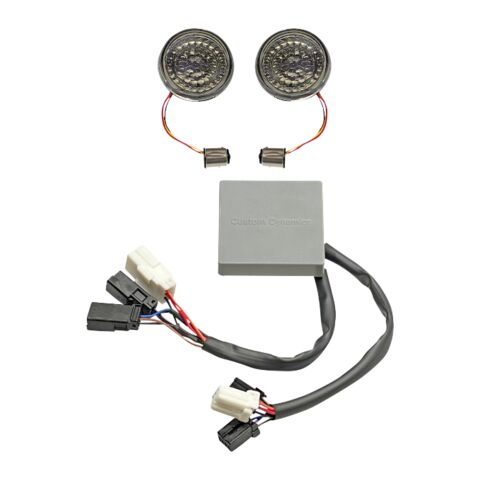 Custom Dynamics Smart LED 1157 Bullet Turn Signal Inserts with Controller For Harley Sportster 2014-2022