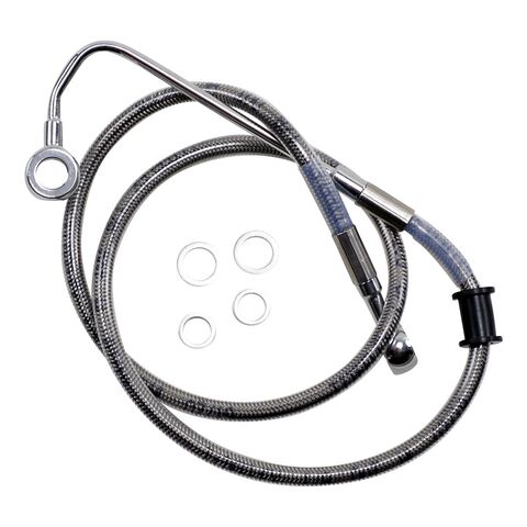 Drag Specialties Standard Length Upper Front Brake Line Kit For ABS Harley