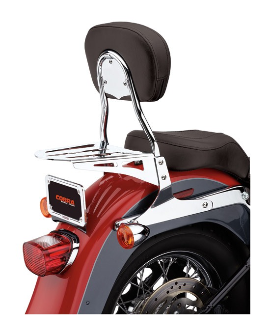 Cobra Standard Round Sissy Bar with Pad For Harley Dyna 2006-2017