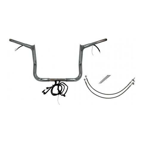 Fat Baggers Inc. 1 1/4" Wired Pointed Top Handlebar Kit For Harley Touring 2014-2015