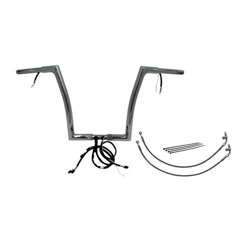 Fat Baggers Inc. 1 1/4" Wired Flat Top Handlebar Kit For Harley Road Glide 2016-2020