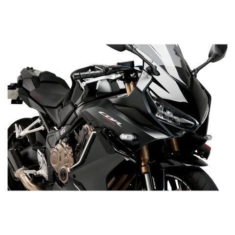 Puig スモークスクリーン　CBR650R RH3 2019年〜 Honda CBR650R (19-25) Puig Z-Racing Dark smoked Windshield 3568F