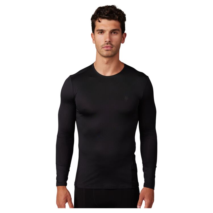 Maglia Intima A Maniche Lunghe Fox TECBASE - Grigia, Taglia XL - Tessuto TruDri Antiodore