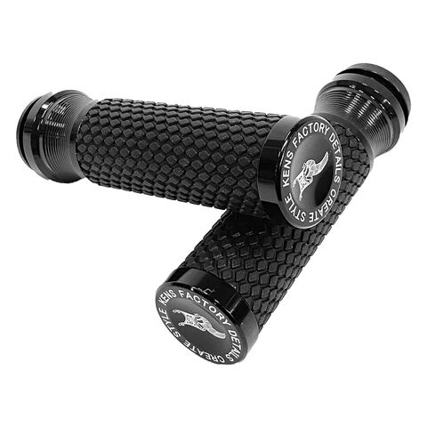 Ken's Factory Next Level Knurled Grips For Harley With Dual Cable Throttle