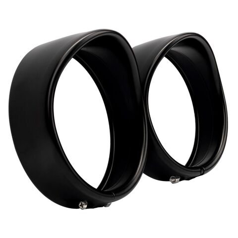 HogWorkz 4.5" Auxiliary Light / Passing Lamp Visor Trim Rings For Harley
