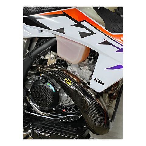 P3 Carbon Fiber MAXCoverage Pipe Guard KTM / Husqvarna / Gas Gas 250cc-300cc 2023-2026