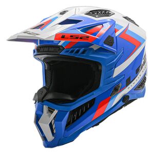 ls2 blue white red helmet LS2 X Force Sprint Helmet Gloss White/Blue/Red / XS