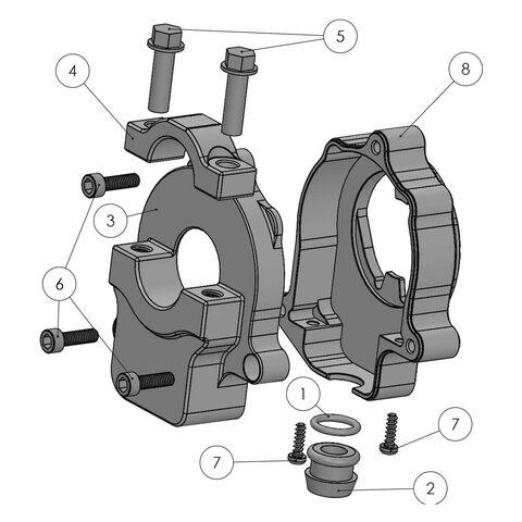 Graves Motorsports Switchless Throttle Tube Housing Kawasaki ZX-4R / ZX-4RR / ZX-10R 2021-2025