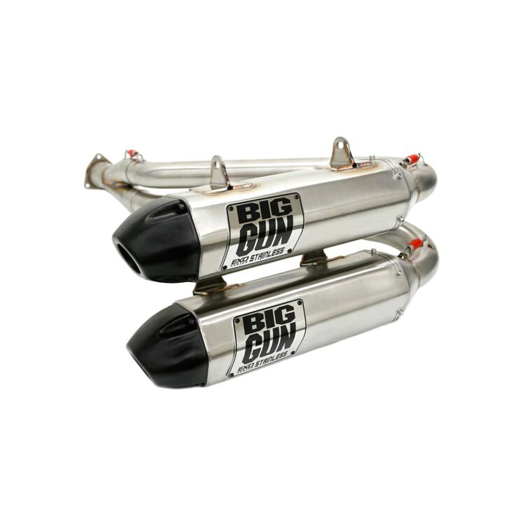 Big Gun EXO Stainless Dual Slip-On Exhaust Kawasaki Teryx4 750 2012-2023