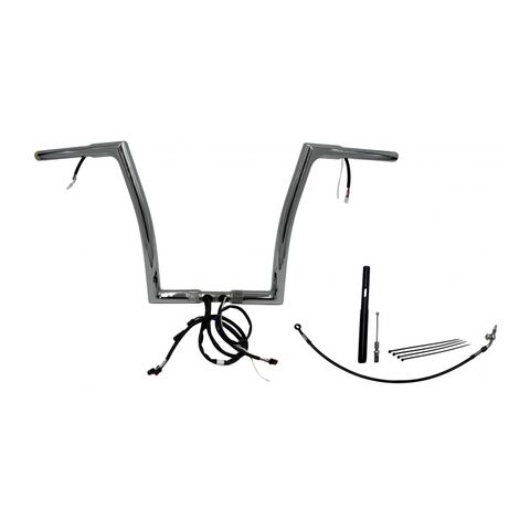 Fat Baggers Inc. 1 1/4" Wired Flat Top Handlebar Kit For Harley