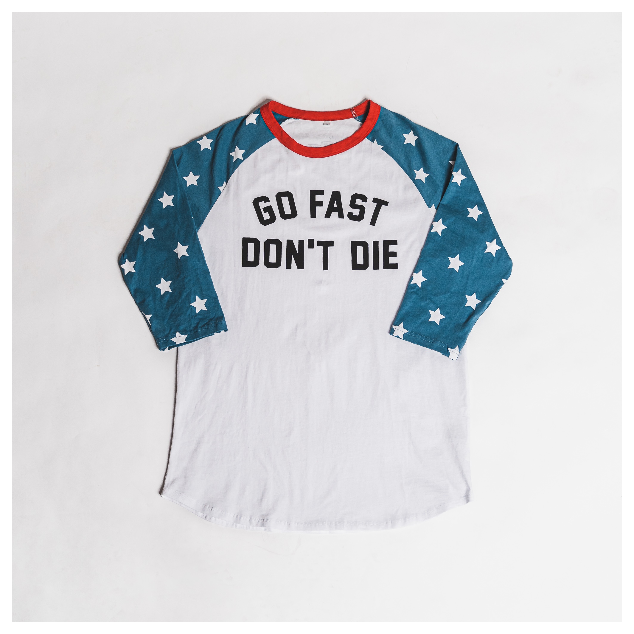 Go Fast Don't Die American Dreamer 3.0 Baseball TShirt Cycle Gear