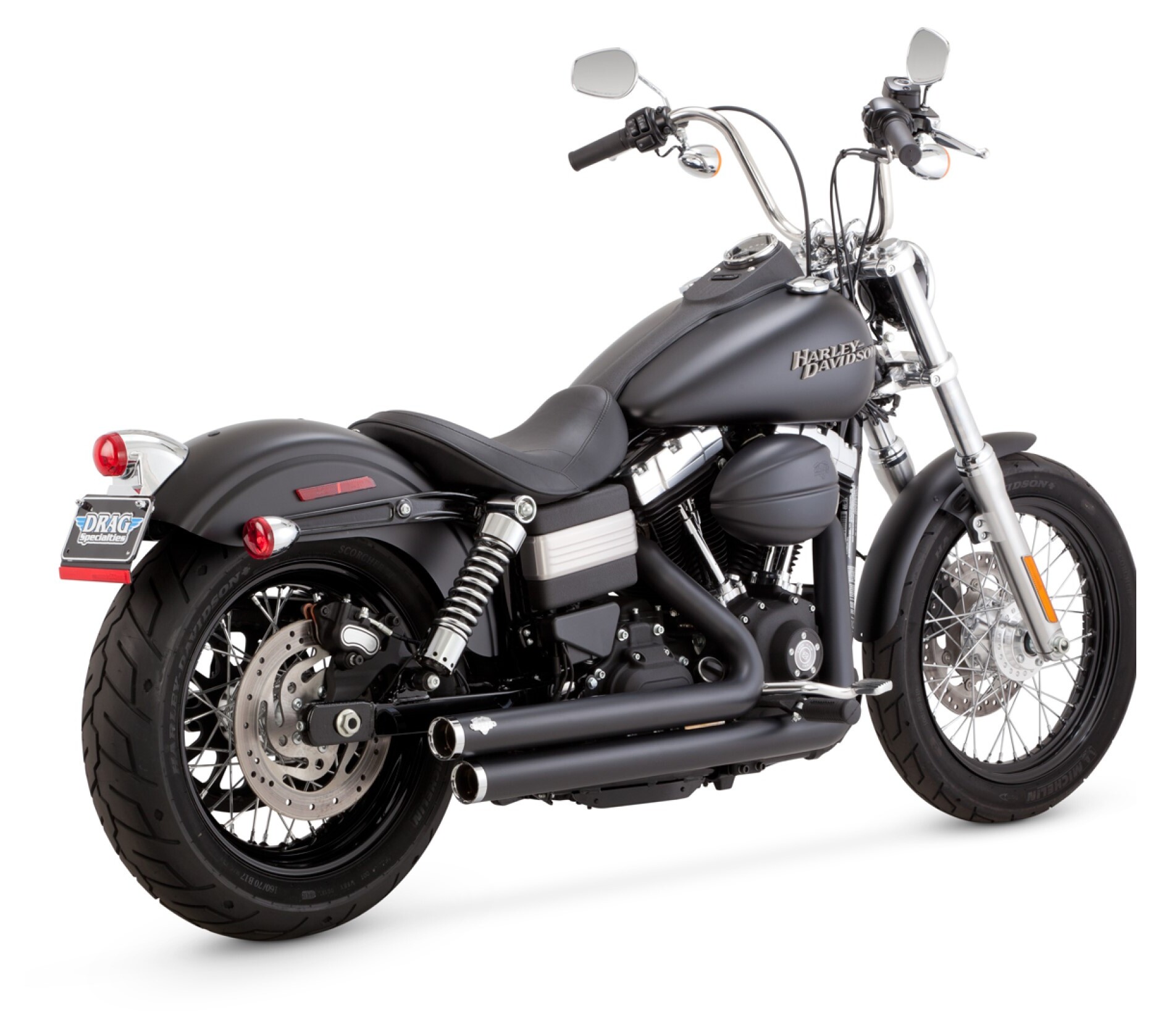 Vance & Hines Big Shots Staggered Exhaust For Harley Dyna 2006