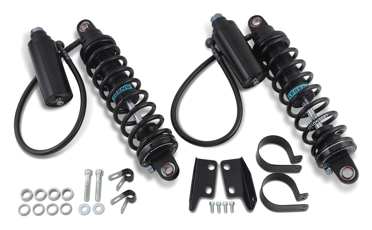Legend Suspension REVOARC Reservoir Shocks For Harley Cycle Gear