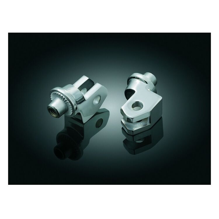 Kuryakyn Front Splined Foot Peg Adapters Yamaha 1990-2025 Chrome [Open Box]
