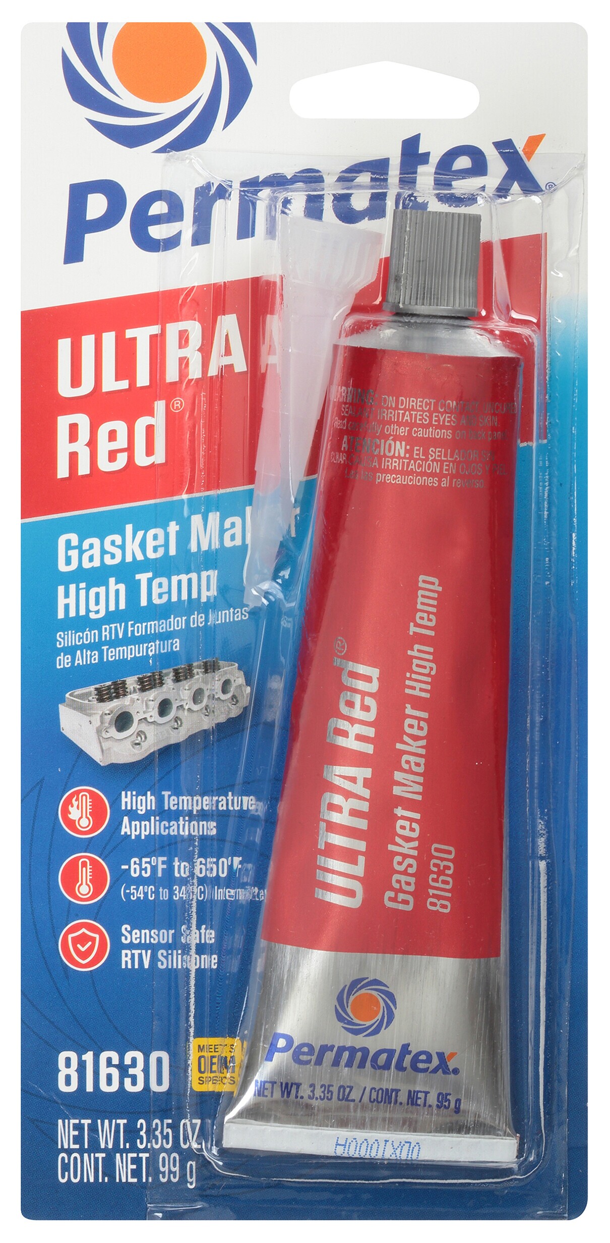Permatex Red Ultra High Temp RTV Silicone Cycle Gear