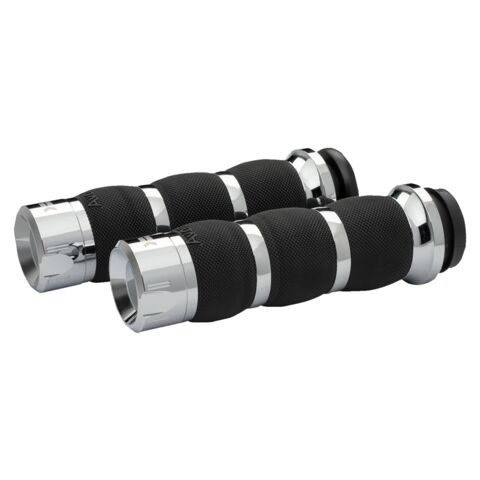Khrome Werks Klassic Air Cushion Grips For Harley With Dual Cable Throttle