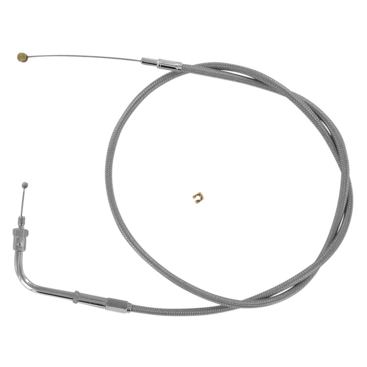 Barnett Stainless Steel Throttle Cable For Harley FL / XL 1976-1980 +6" [Open Box]