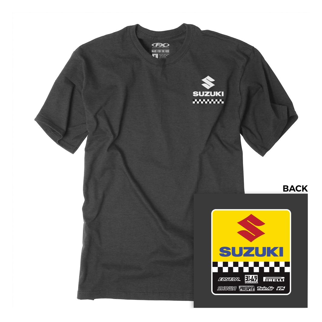 トップス efu FADE CHACK OVER SHIRT Factory Effex Honda Starting Line T-Shirt Heather Charcoal