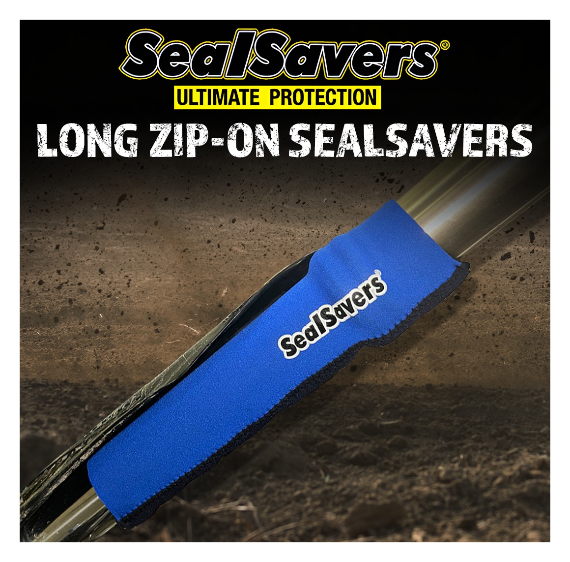 Seal Savers Zip-On Fork Covers For Suzuki DR-Z 400S 2000-2009 - 44-50mm Short Black
