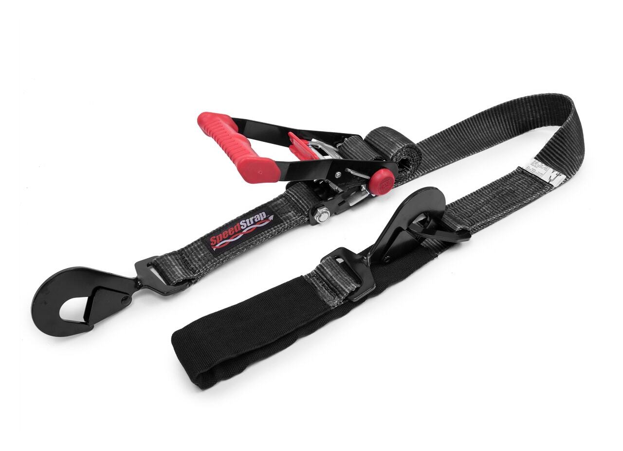 SpeedStrap Ratchet Tie Down w/ Twisted Snap Hooks & Axle Strap Combo ...