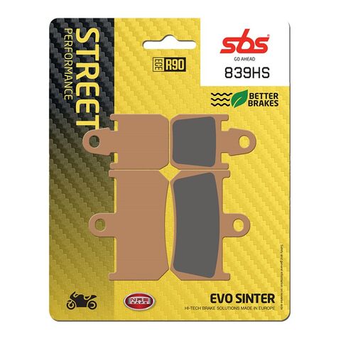 SBS HS Sintered Front Brake Pads 839HS