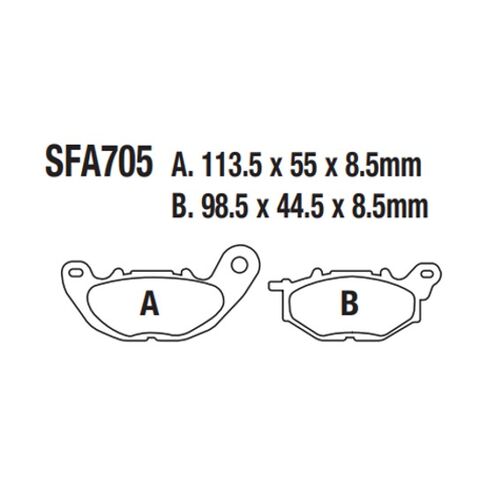 EBC SFA705HH Double-H Sintered Front Brake Pads