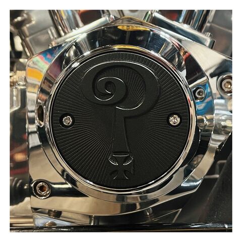 Indian Larry Motorcycles Question Mark Logo 2 Hole Points Cover For Harley 1970-1984
