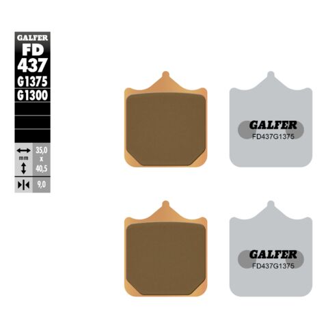 Galfer HH Sintered Ceramic Front Brake Pads FD437