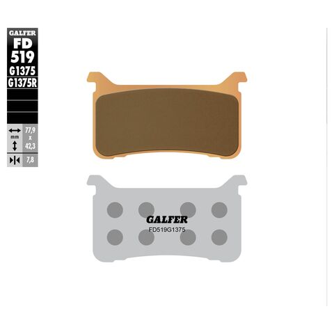 Galfer HH Sintered Ceramic Front Brake Pads FD519