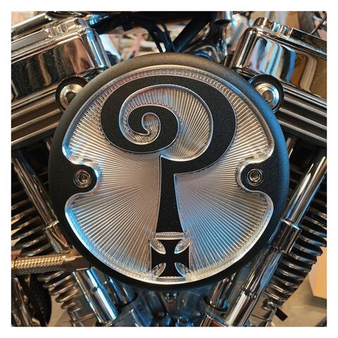 Indian Larry Motorcycles Question Mark Air Cleaner Cover For S&S Stealth Intake