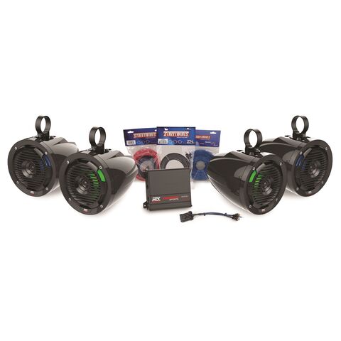 MTX Audio Universal UTV Kit  For Polaris (1 Amp, Pods, With PRCAA)