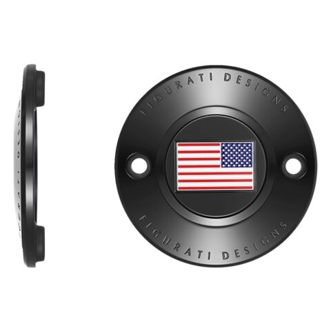 Figurati Designs American Flag Timing Cover For Harley M8 2017-2026