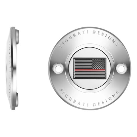 Figurati Designs Red Line Flag Timing Cover For Harley M8 2017-2026