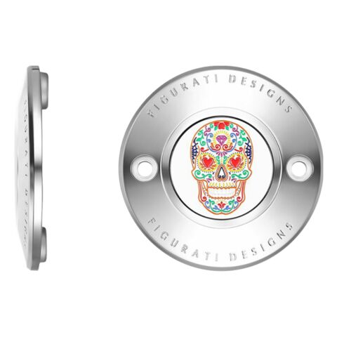 Figurati Designs Sugar Skull Timing Cover For Harley M8 2017-2026