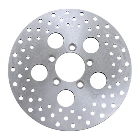 Drag Specialties 10" Drilled Stainless Steel Front Brake Rotor For Harley FX / XL 1977-1983
