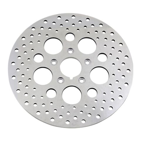 Drag Specialties 11.5" Drilled Stainless Steel Front Brake Rotor For Harley 1984-1999