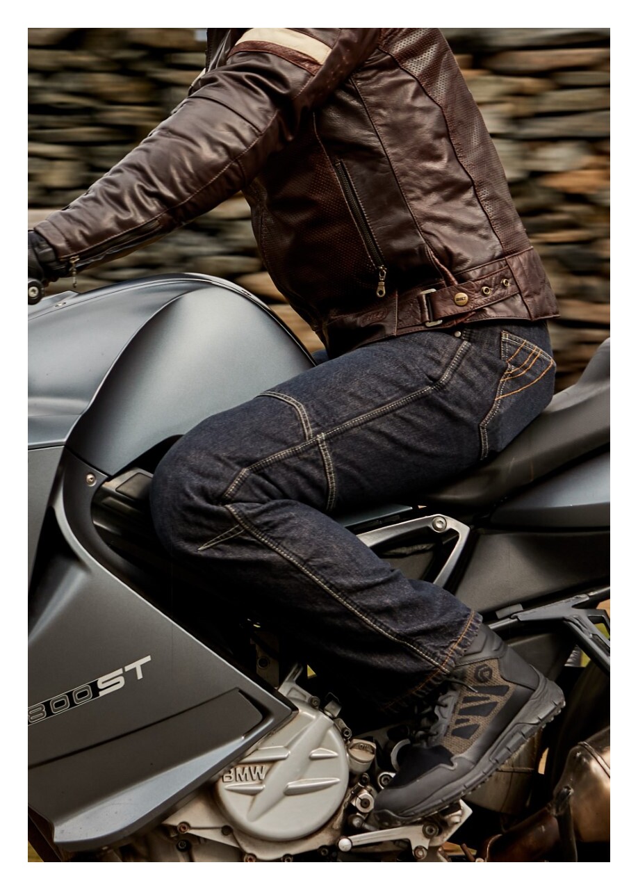 Jeans De Moto Iron Workers Pour Homme - Taille 42x32, Doublure Protection Aramide, Occasion