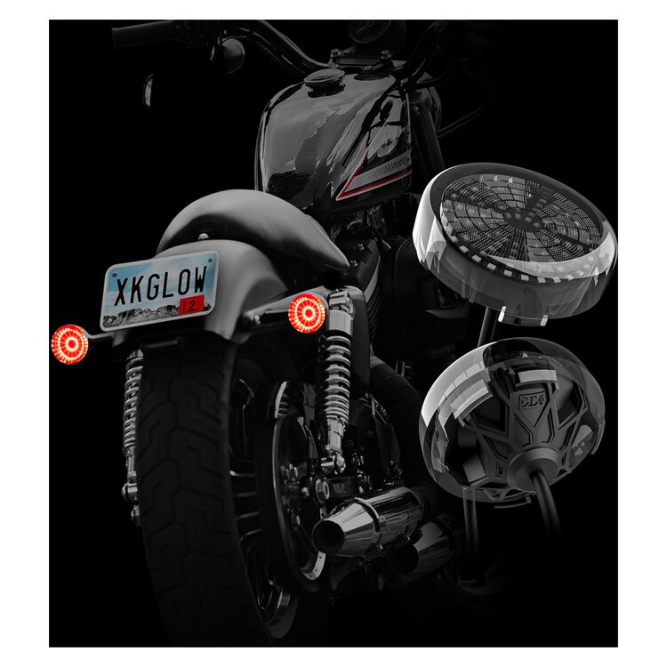 XKGLOW Pro Series Mototurnz Rear Bullet Turn Signals For Harley