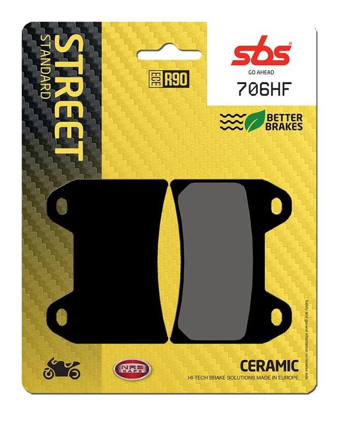 SBS HF Ceramic Front Brake Pads 706HF Cycle Gear