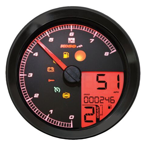 Koso HD-04 Multi-Function Speedometer For Harley