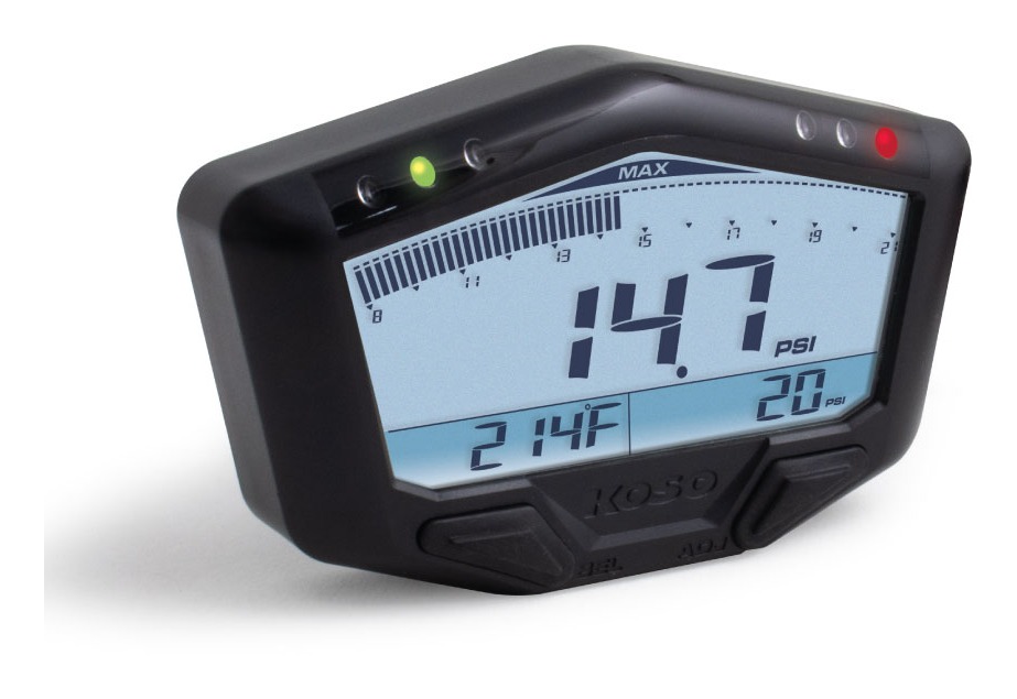 Koso X2 MultiFunction Boost Gauge With Air / Fuel Ratio Cycle Gear