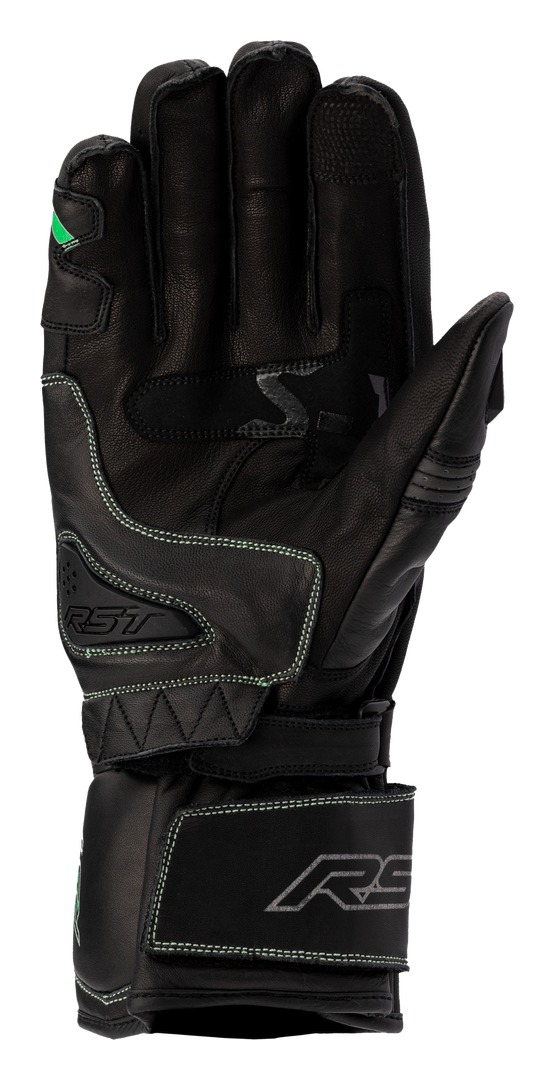 REACTO CARBON LONG - MOTORCYCLE GLOVES IN LEATHER MEN | BLACK/RED-LAVA