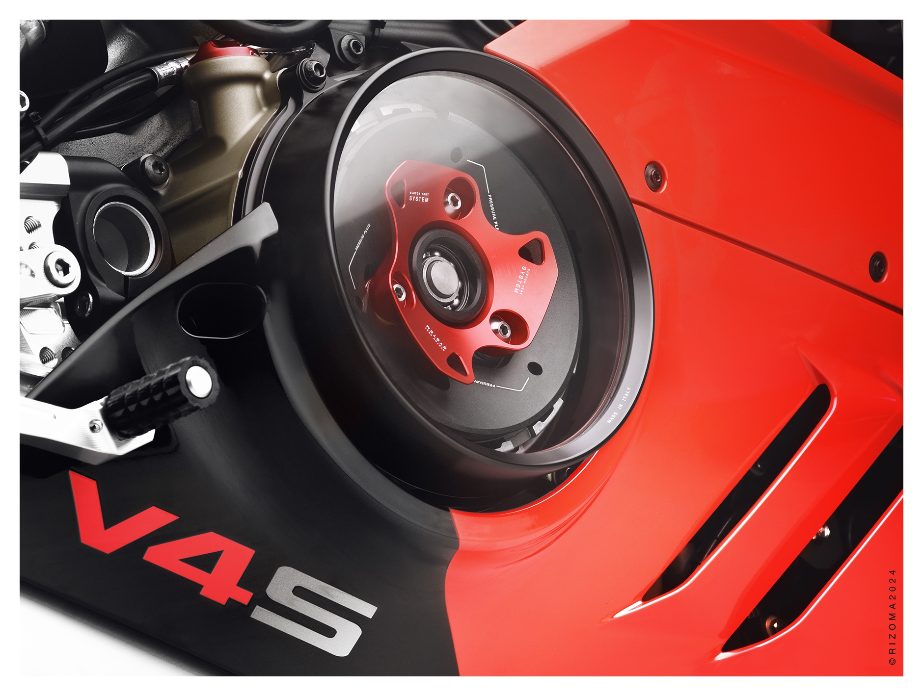 Rizoma Transparent Clutch Cover Panigale V4 / Streetfighter V4 2018-2025
