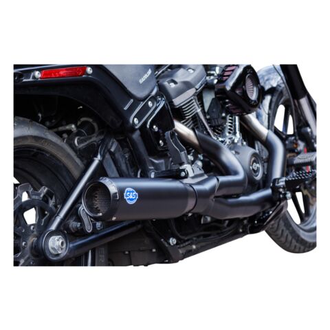 S&S Cycle Race Only Qualifier 2 Into 1 Stainless Exhaust For Harley Softail 2018-2024