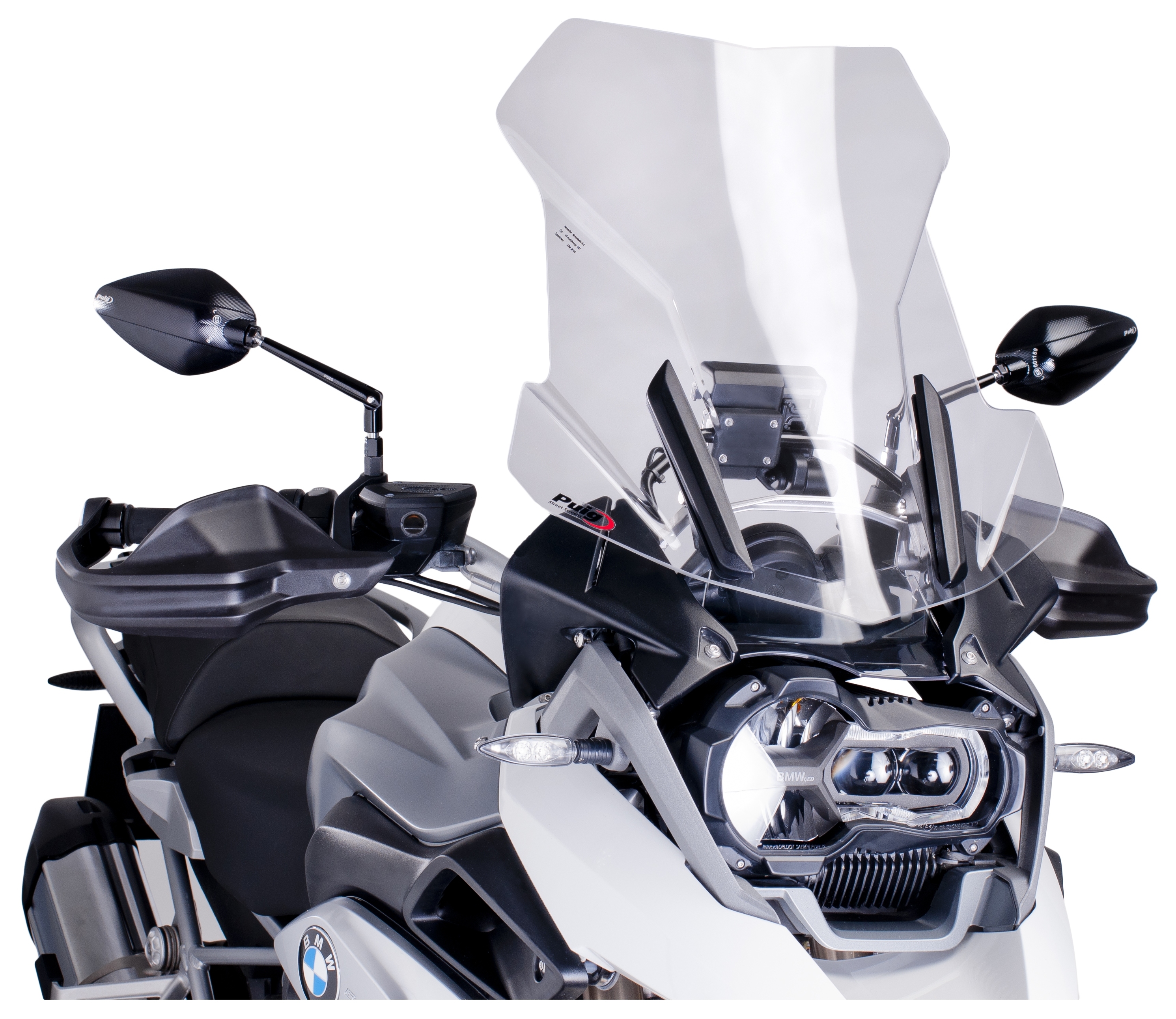 Puig Windschutzscheibe 'America II' – Transparent/klar, Aus Schlagfestem Acryl – Universell Für Custom-Motorräder Mit Rundscheinwerfern