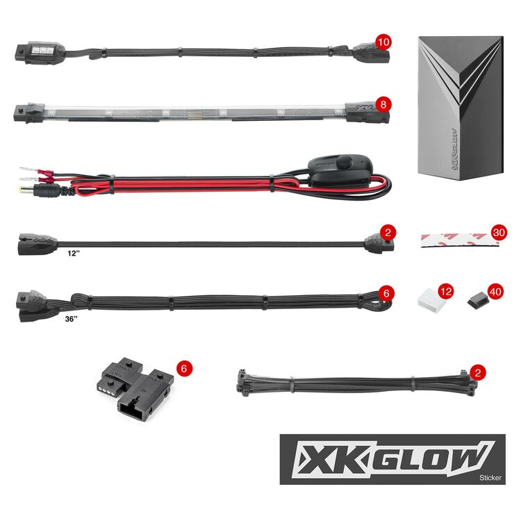 XKGLOW 18 Piece Multi-Color LED Accent Light Kit